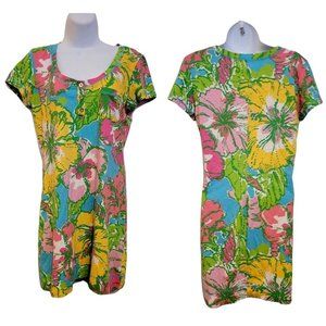 Lilly Pulitzer Floral Casual Pima Cotton Dress Size Medium
